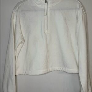 Calvin Klein Women's White Half-Zip Sweatshirt